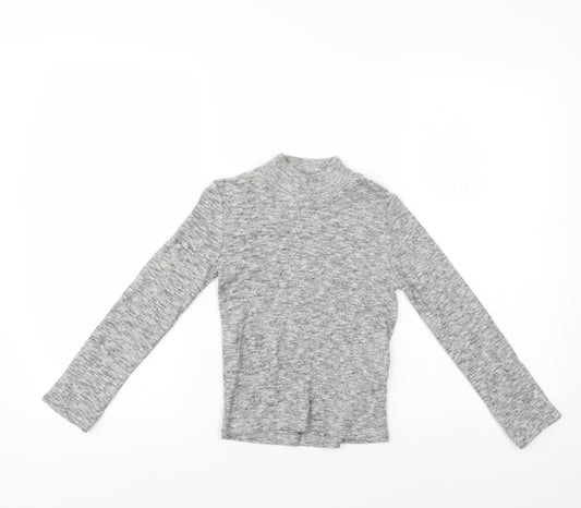 Front view of Next girls’ grey jumper, size 5, years
