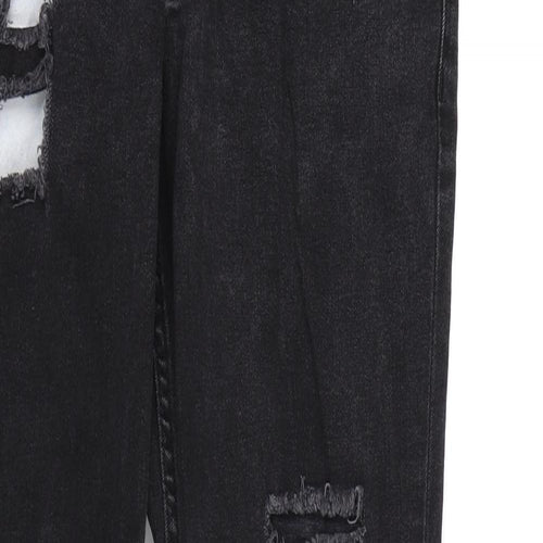 Ringspun Mens Black  Denim Skinny Jeans  L32 in