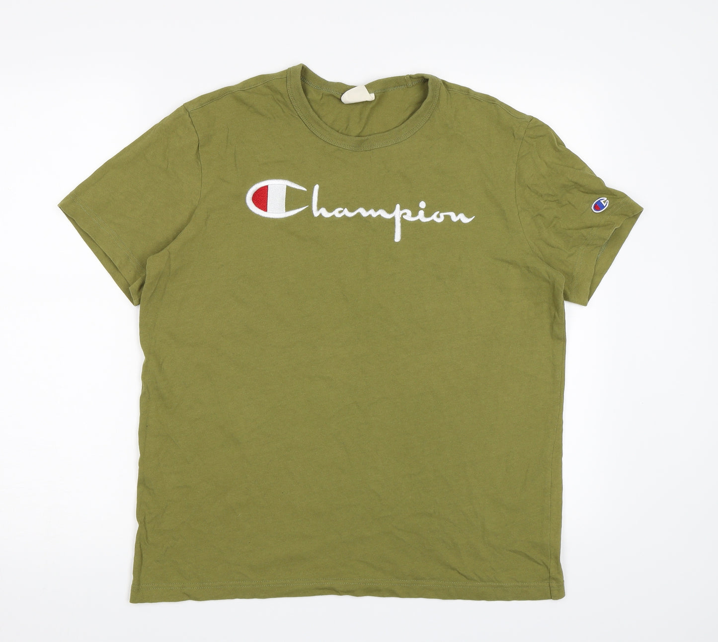 Champion Mens Green    T-Shirt Size M