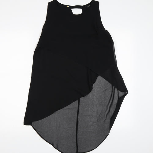 River Island Womens Black  Chiffon Basic Blouse Size 10