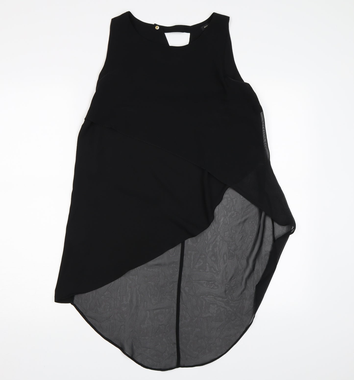 River Island Womens Black  Chiffon Basic Blouse Size 10