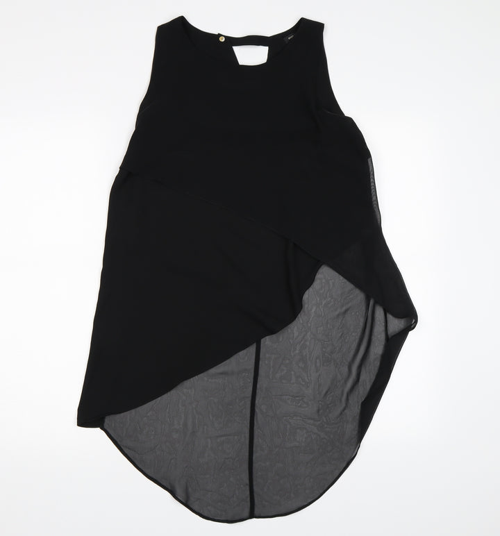 River Island Womens Black  Chiffon Basic Blouse Size 10