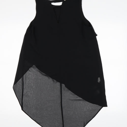 River Island Womens Black  Chiffon Basic Blouse Size 10