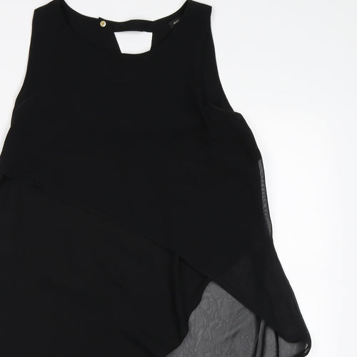 River Island Womens Black  Chiffon Basic Blouse Size 10