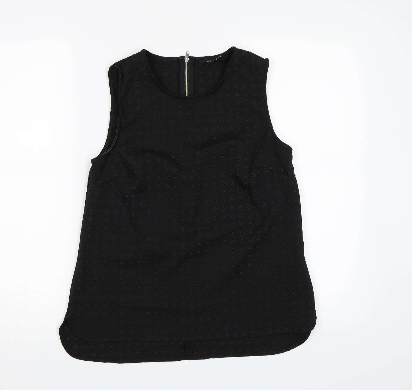 New Look Womens Grey Polka Dot Rayon Basic Tank Size 8
