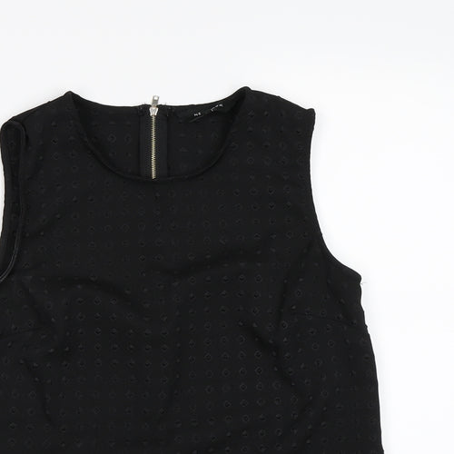New Look Womens Grey Polka Dot Rayon Basic Tank Size 8