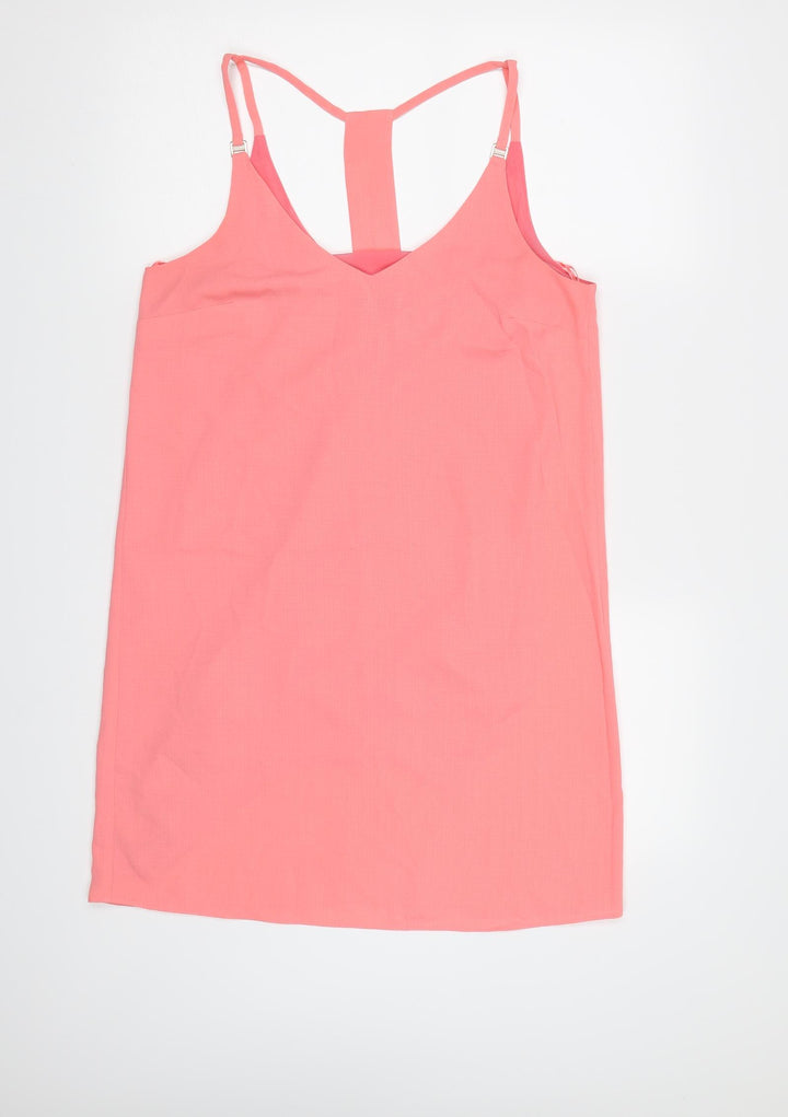 New Look Womens Pink  Chiffon A-Line  Size 10