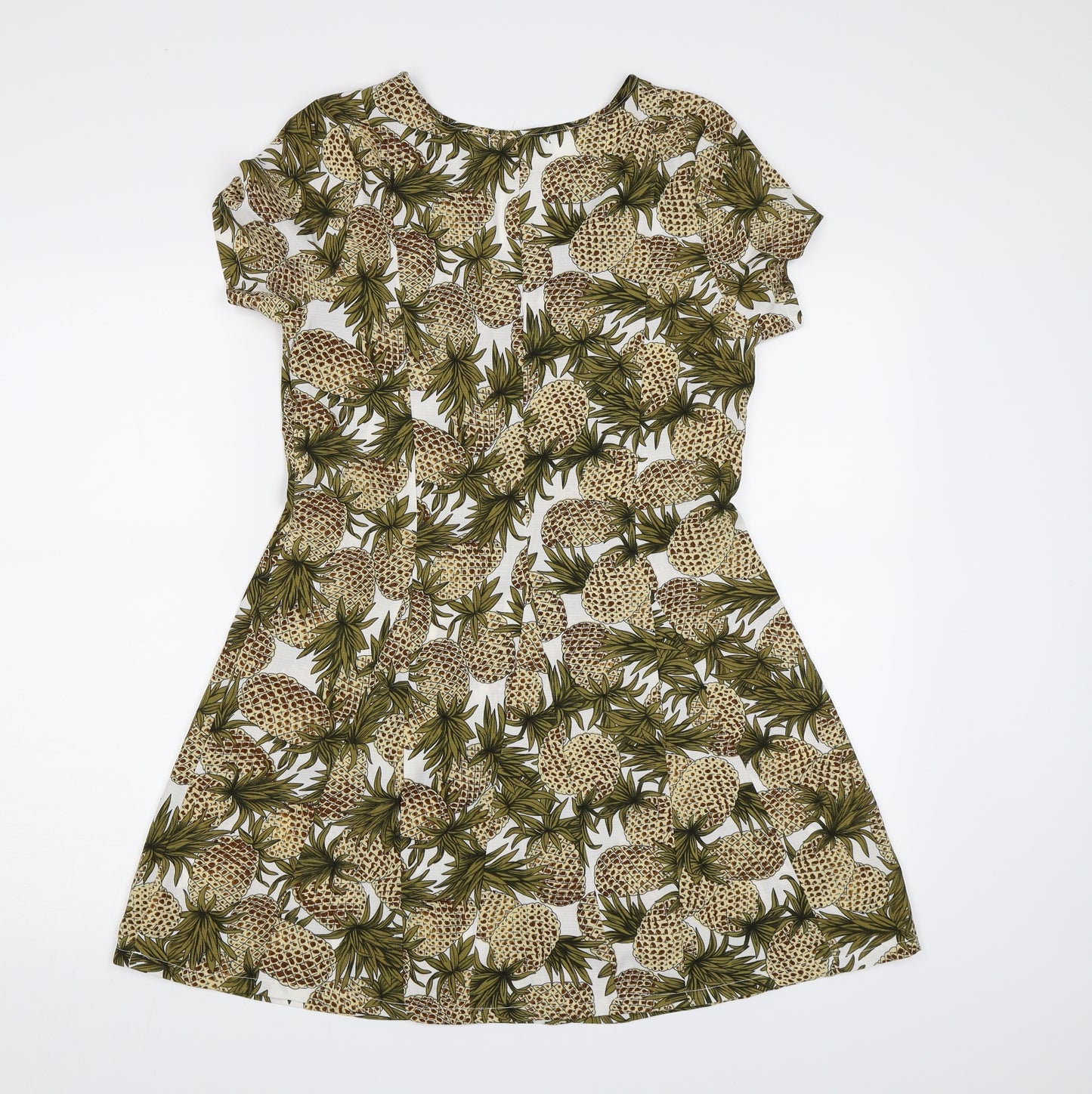 Glamorous Womens Multicoloured   T-Shirt Dress  Size 8  - Pineapple print