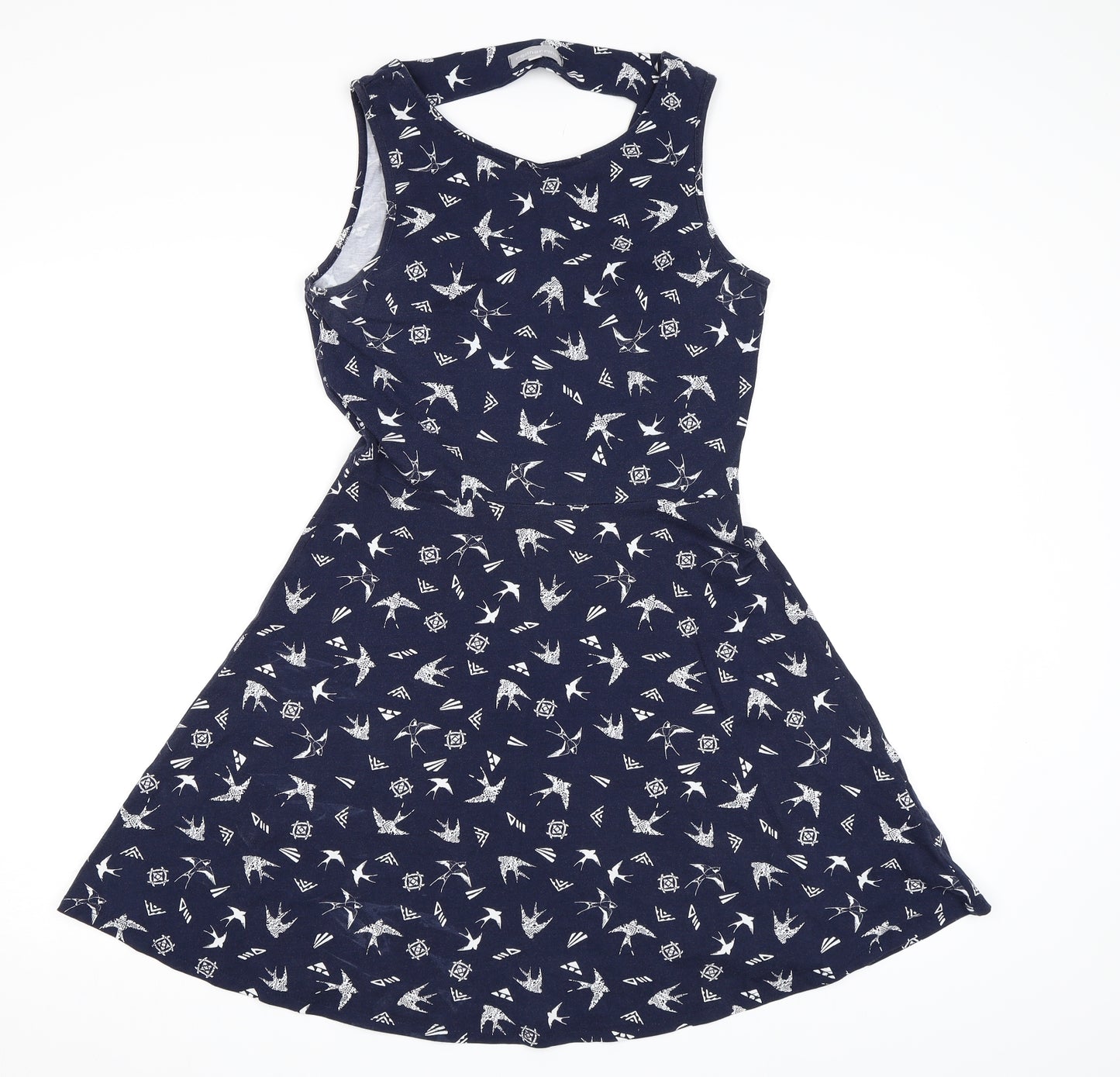 Redherring Womens Blue Geometric  A-Line  Size 10