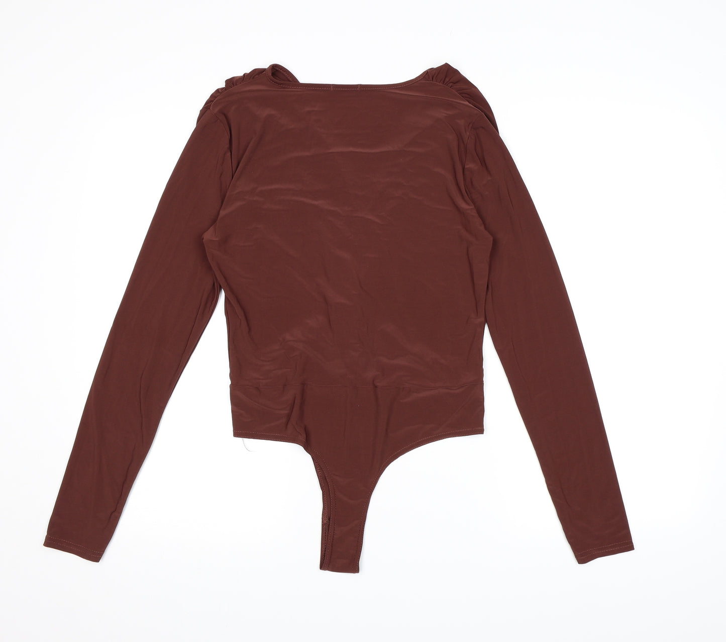 PRETTYLITTLETHING Womens Brown   Bodysuit One-Piece Size 12
