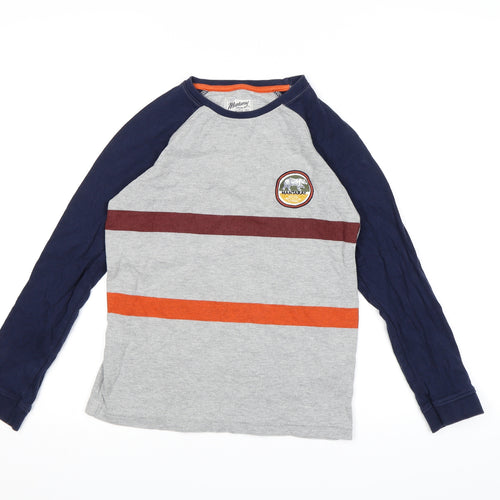 MANTARAY Boys Grey  Knit Pullover Jumper Size 9-10 Years