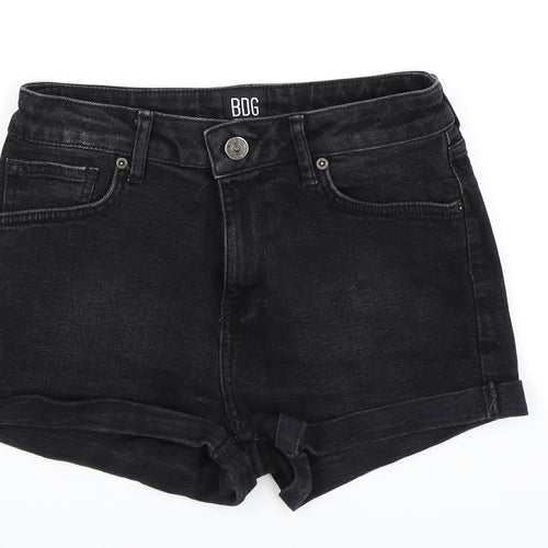 Urban Outfitters Womens Black  Denim Hot Pants Shorts