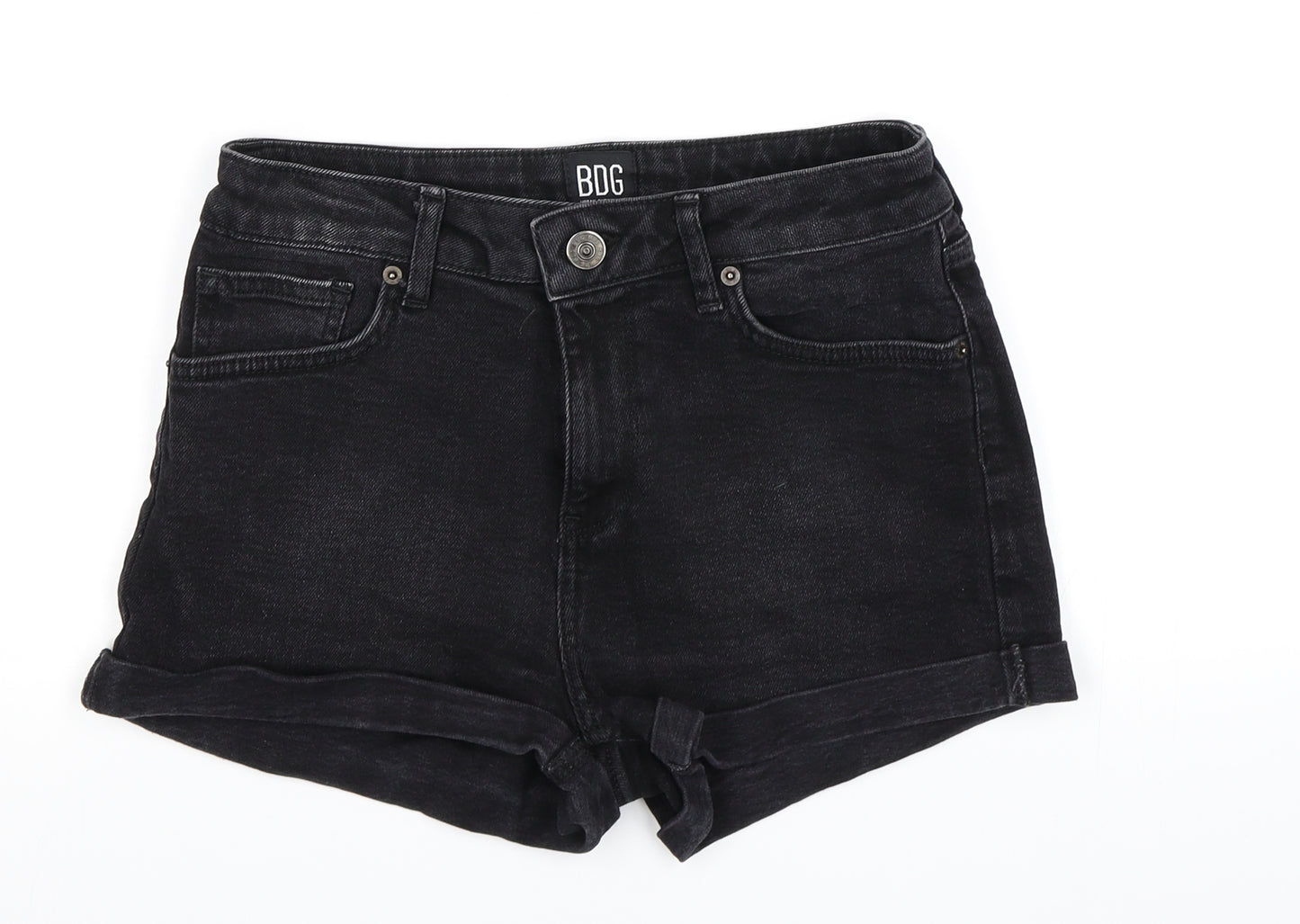 Urban Outfitters Womens Black  Denim Hot Pants Shorts