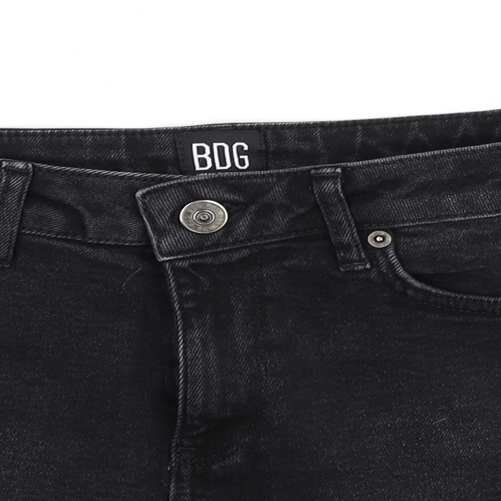 Urban Outfitters Womens Black  Denim Hot Pants Shorts