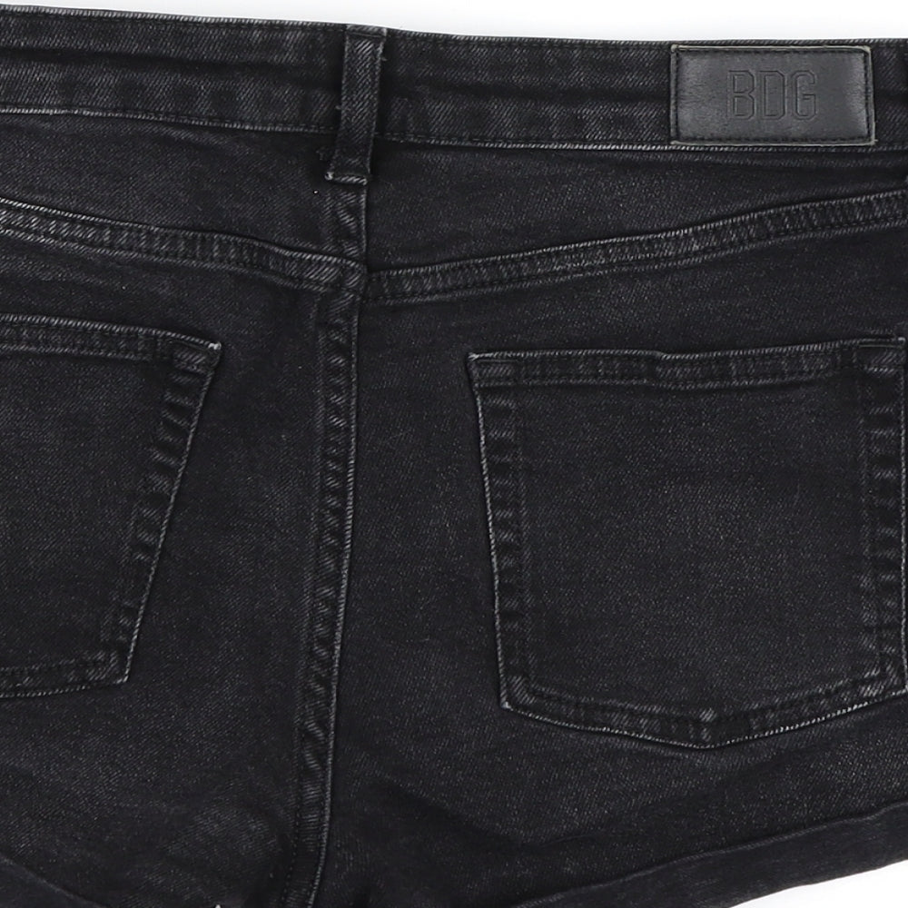 Urban Outfitters Womens Black  Denim Hot Pants Shorts