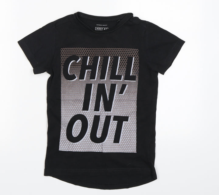 NEXT Boys Black Basic T-Shirt Size 6 Years