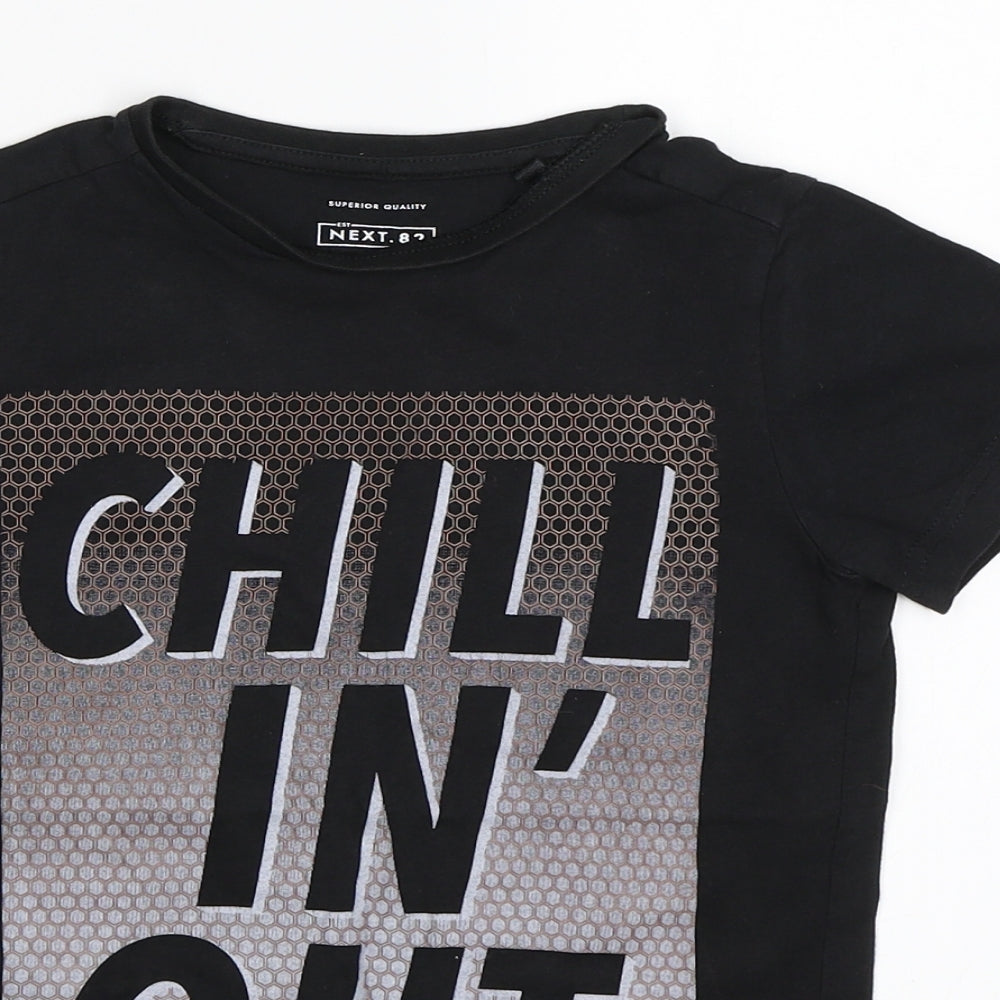NEXT Boys Black   Basic T-Shirt Size 6 Years