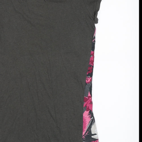 Bench Womens Grey Floral  Basic T-Shirt Size S