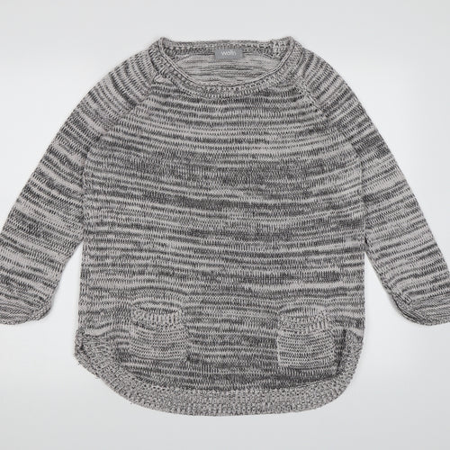 Wallis Womens Grey  Knit Pullover Jumper Size S