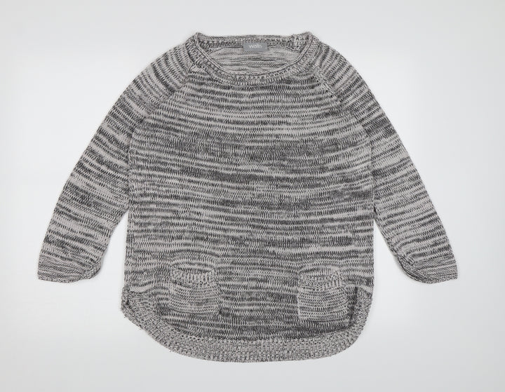 Wallis Womens Grey Knit Pullover Jumper Size S