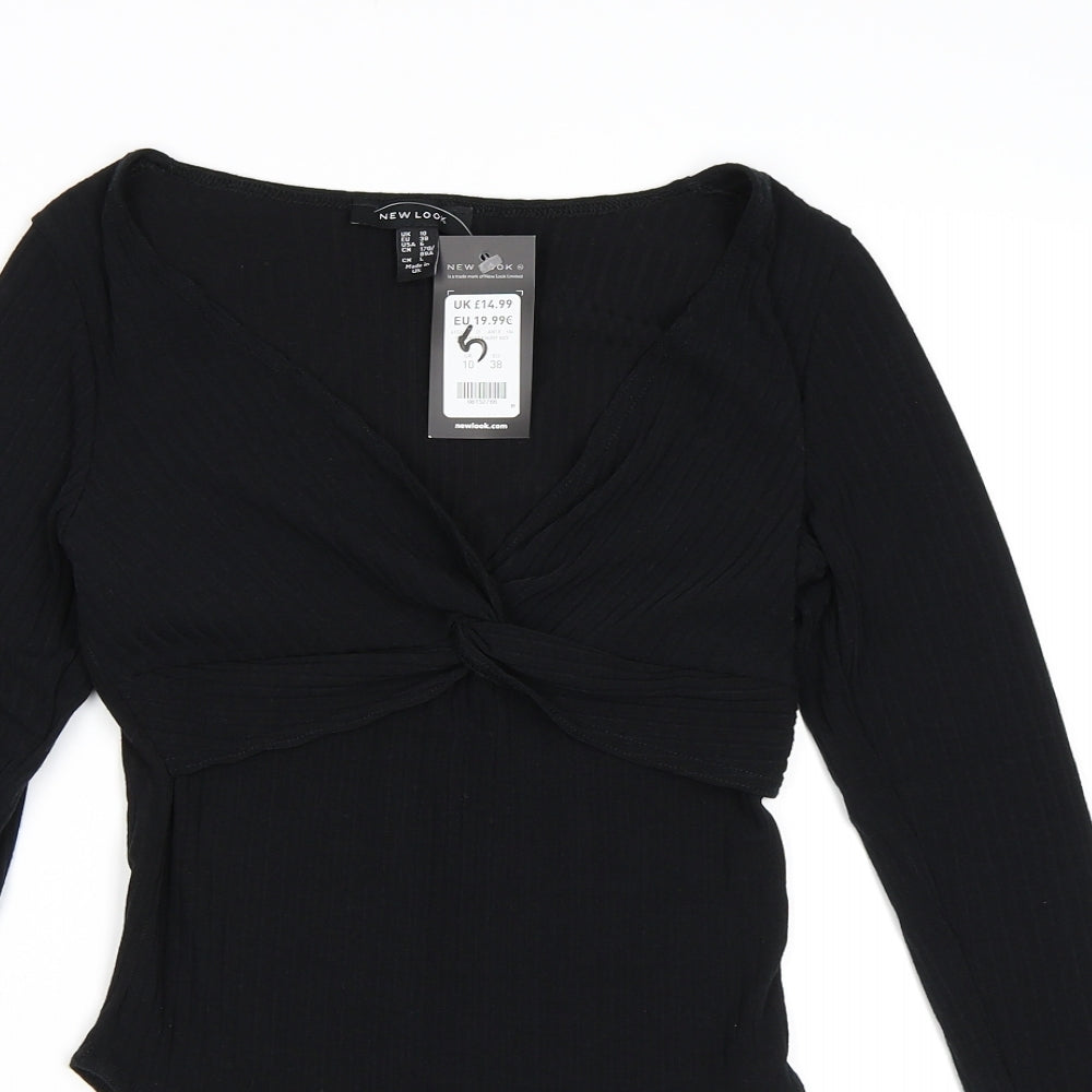New Look Womens Black   Bodysuit One-Piece Size 10