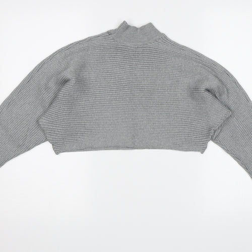 New Look Womens Grey  Knit Pullover Jumper Size S