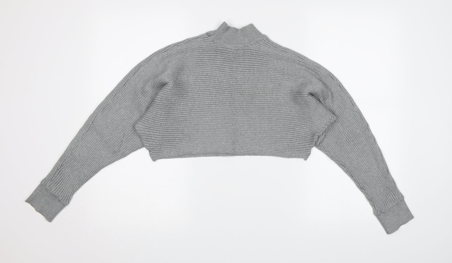 New Look Womens Grey  Knit Pullover Jumper Size S