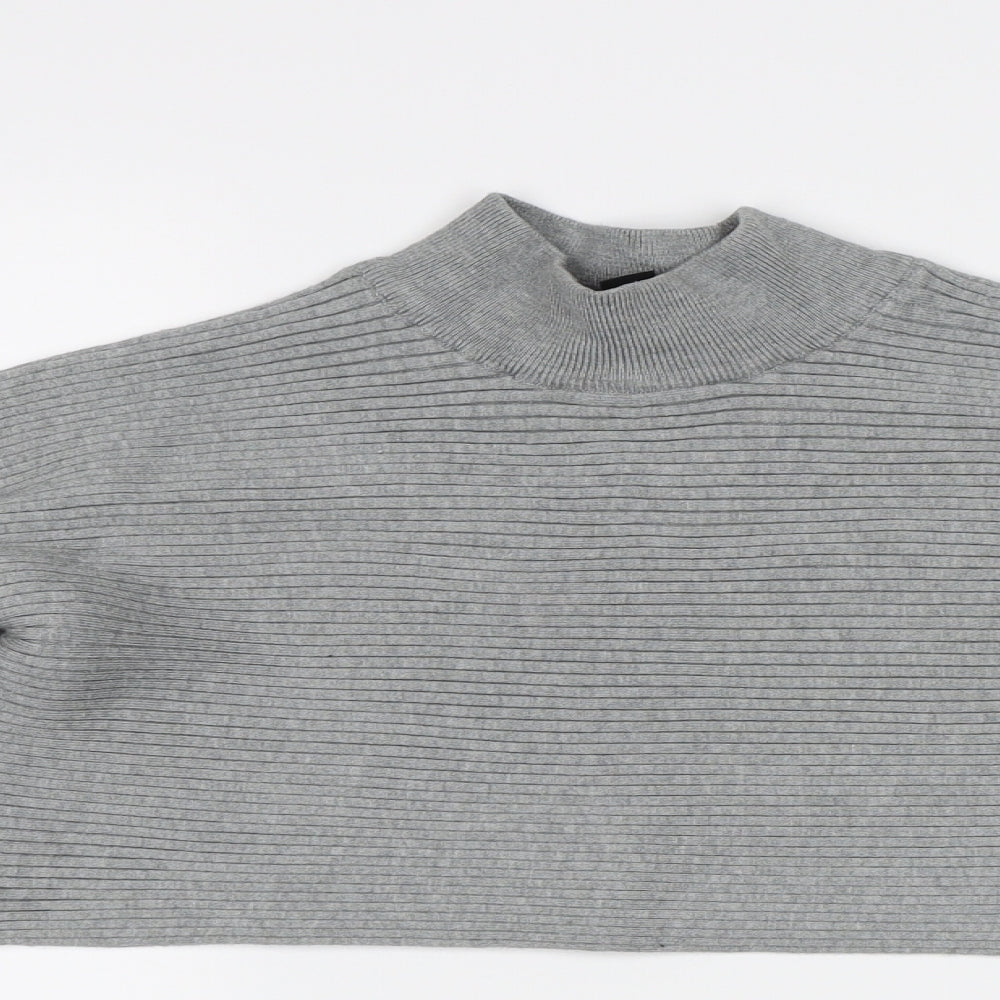 New Look Womens Grey  Knit Pullover Jumper Size S