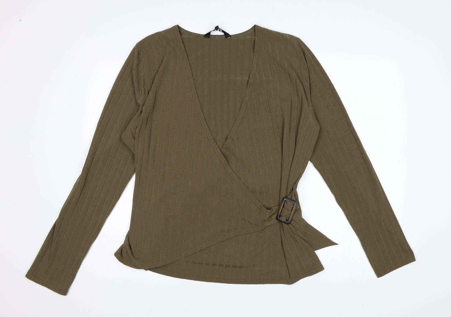 Envy Womens Green   Wrap Blouse Size 18