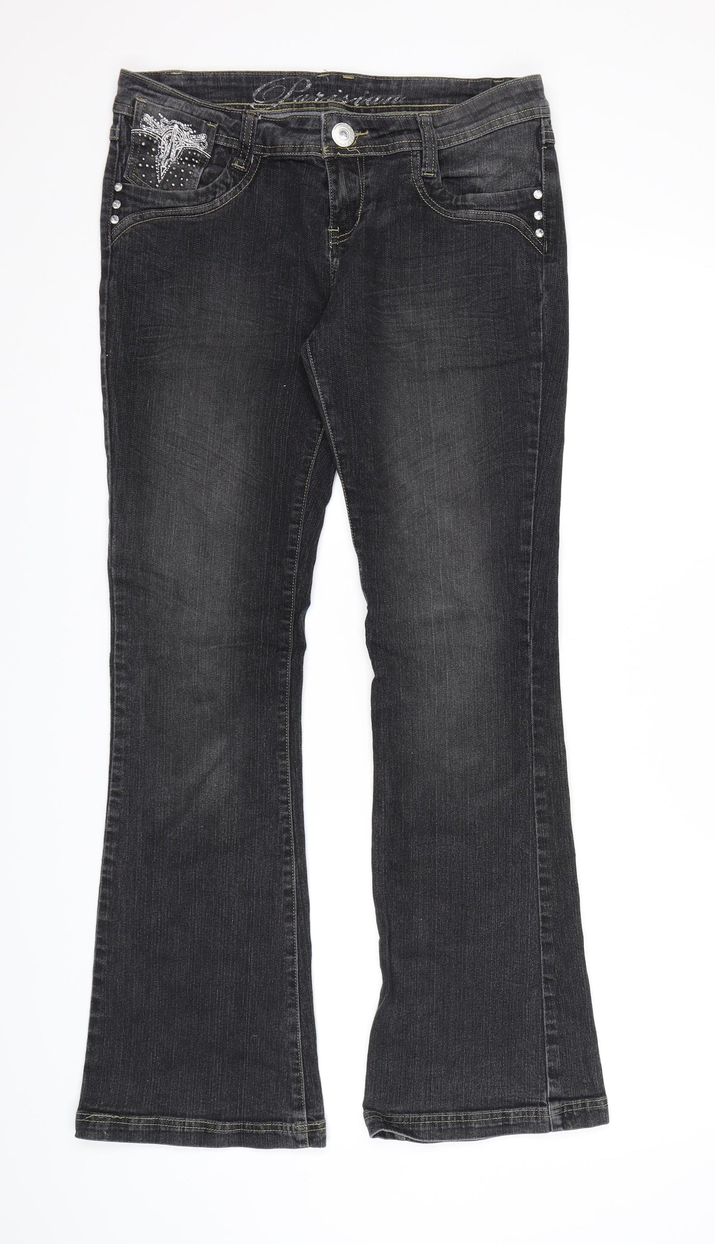PARISIAN Womens Grey  Denim Bootcut Jeans Size 14 L31 in