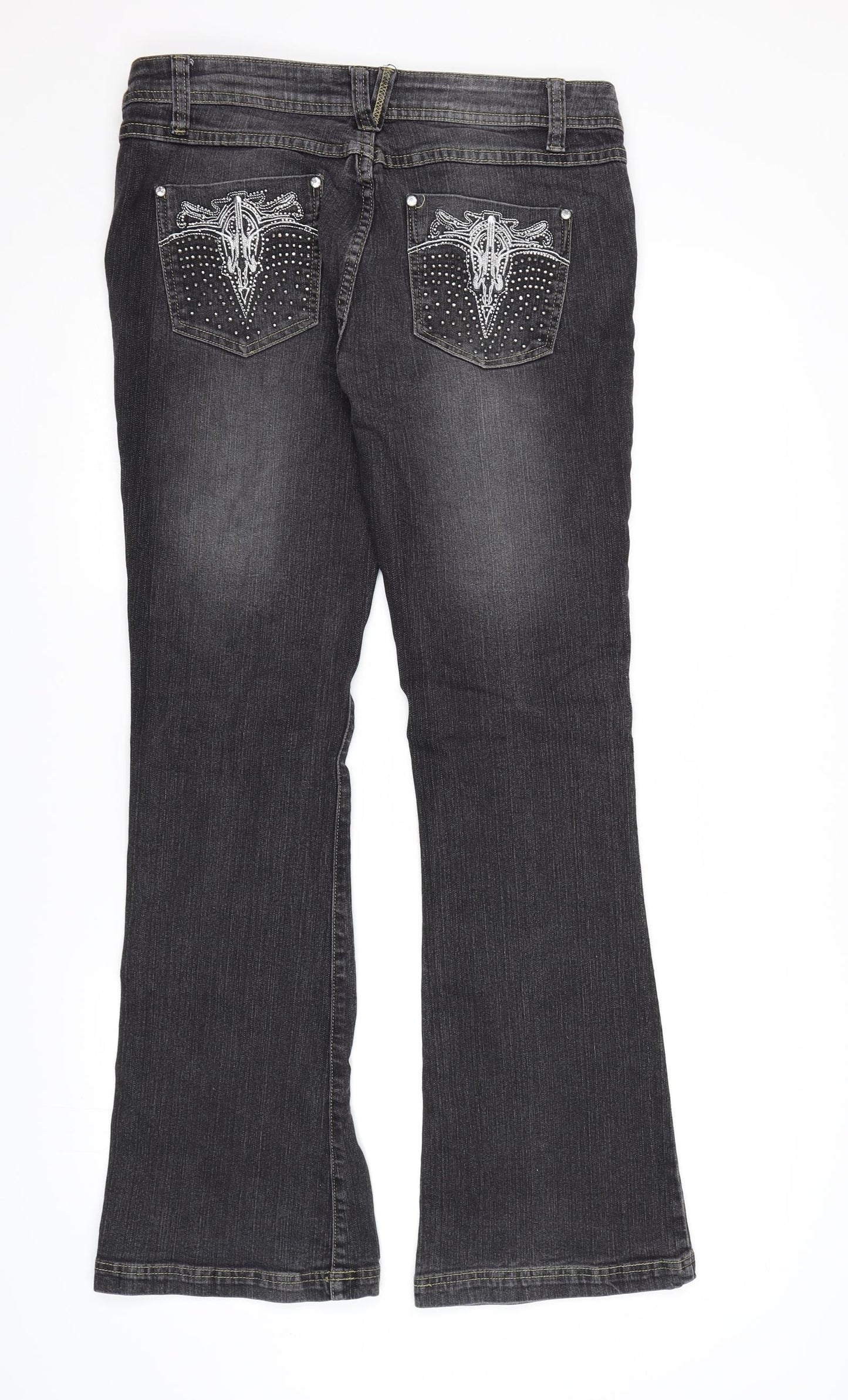 PARISIAN Womens Grey  Denim Bootcut Jeans Size 14 L31 in