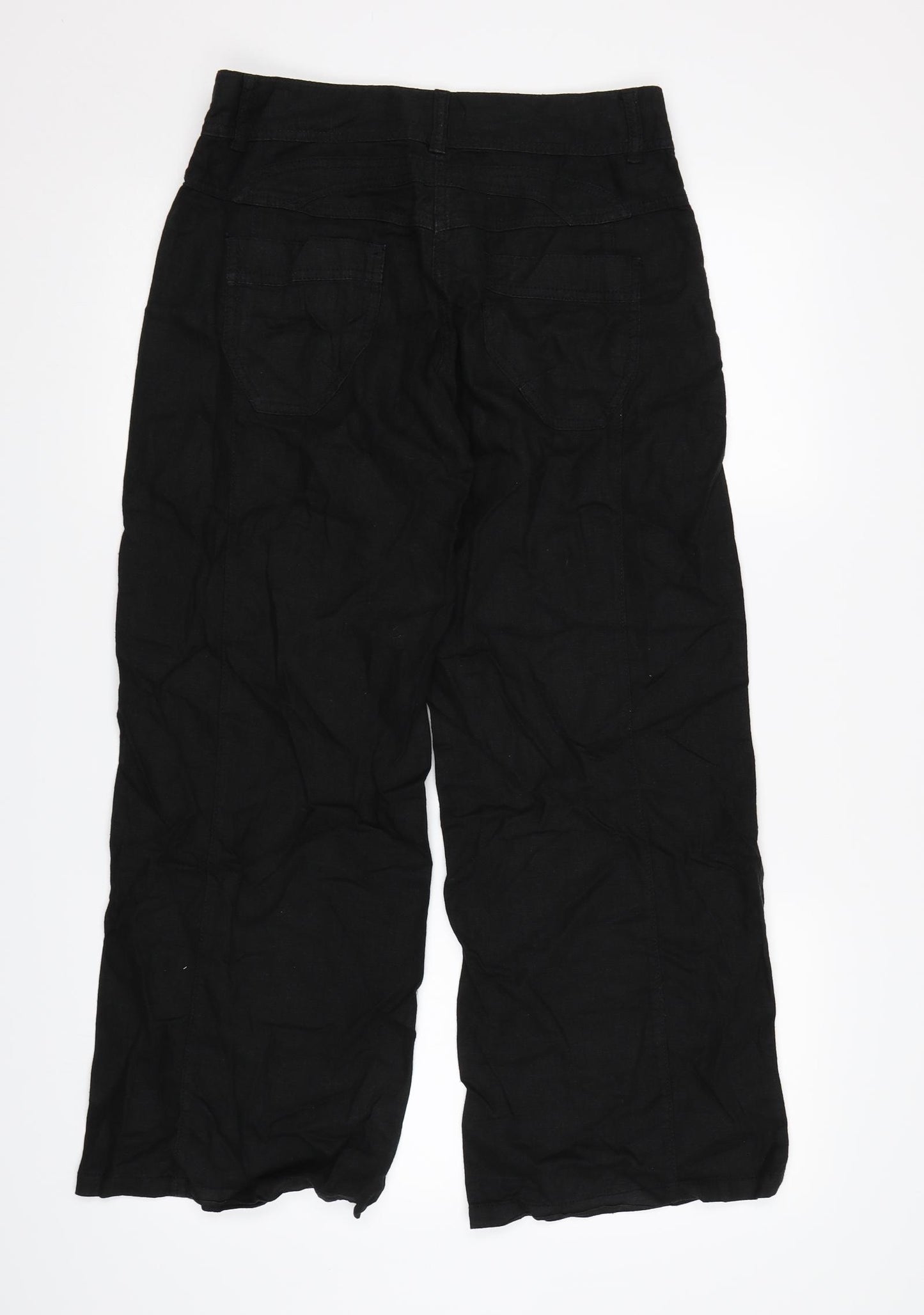 NEXT Womens Black   Trousers  Size 8 L26 in