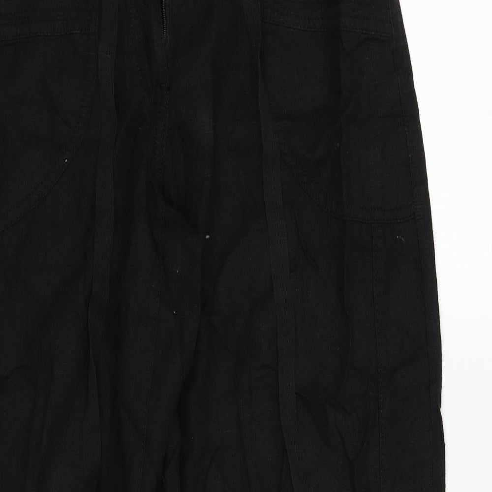 NEXT Womens Black   Trousers  Size 8 L26 in
