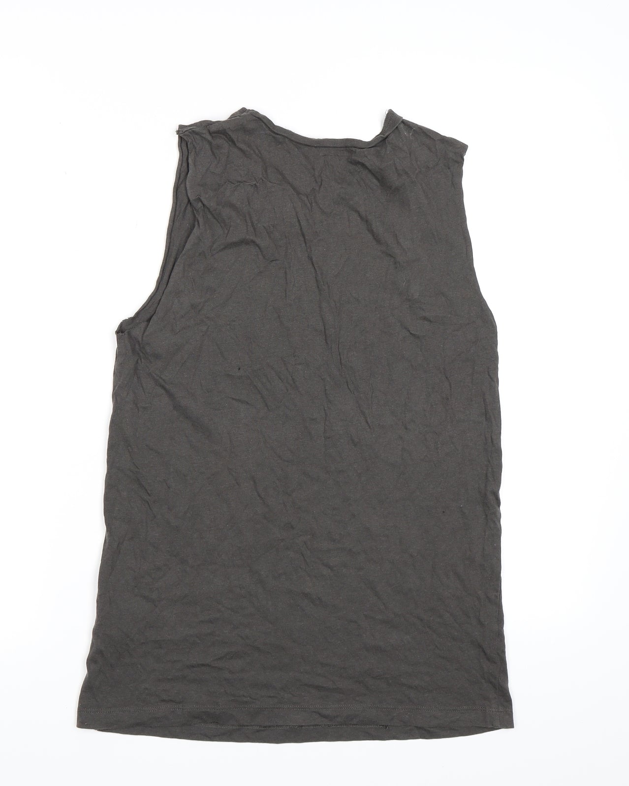 New Look Womens Grey   Basic Tank Size 10  - The Rolling Stones