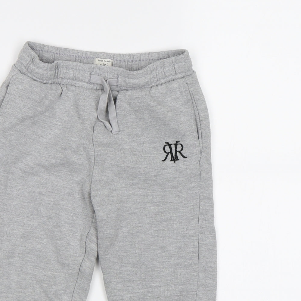 River Island Boys Grey  Jersey Jogger Trousers Size 3-4 Years