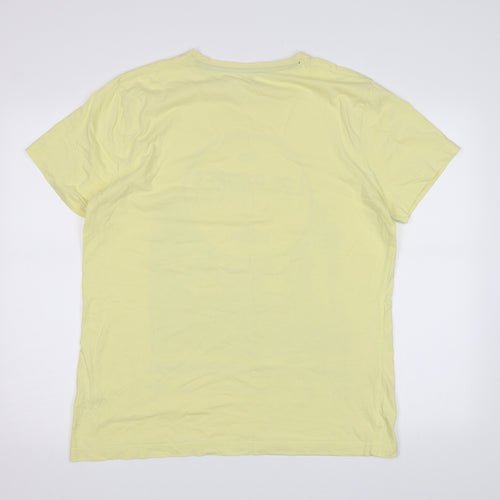 Peacocks Mens Yellow    T-Shirt Size L