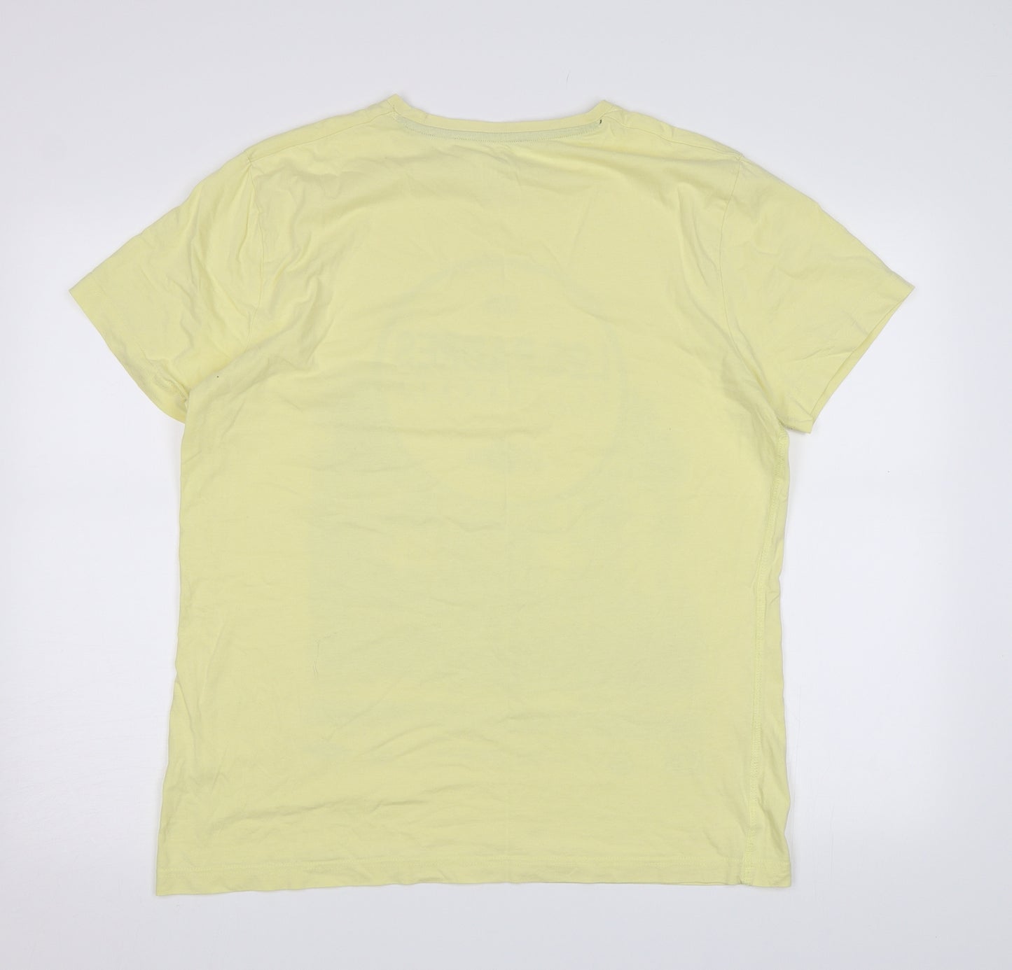 Peacocks Mens Yellow    T-Shirt Size L