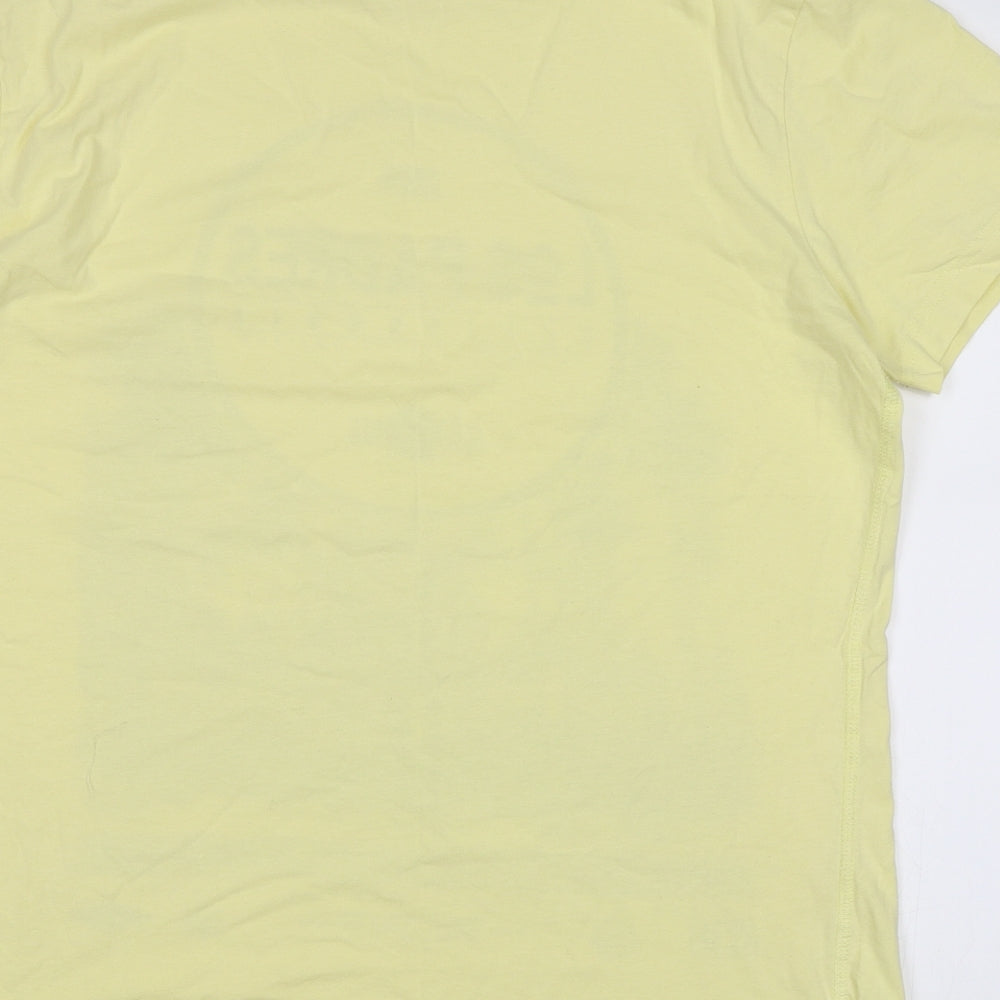 Peacocks Mens Yellow    T-Shirt Size L