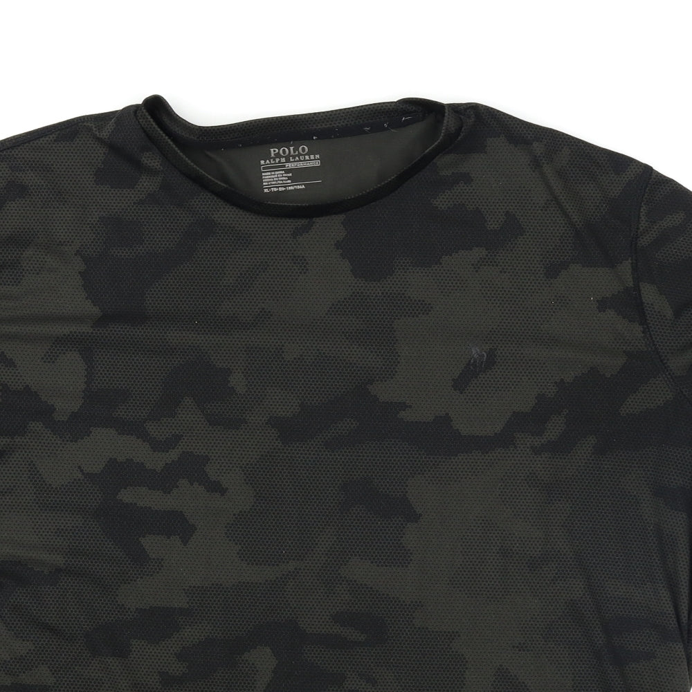 Ralph Lauren Mens Green Camouflage   T-Shirt Size XL