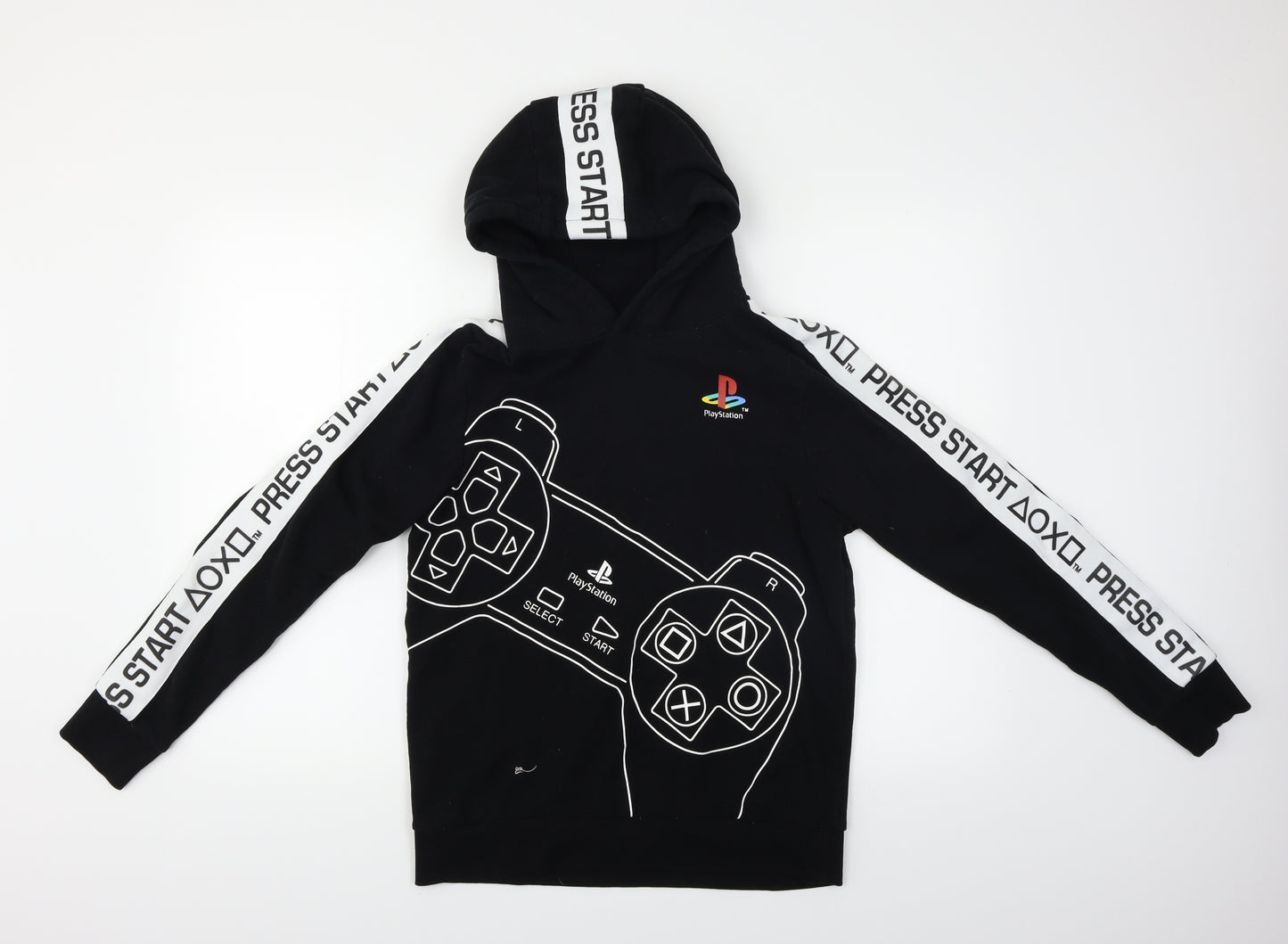 PlayStation Boys Black   Pullover Hoodie Size 14 Years  - Playstation