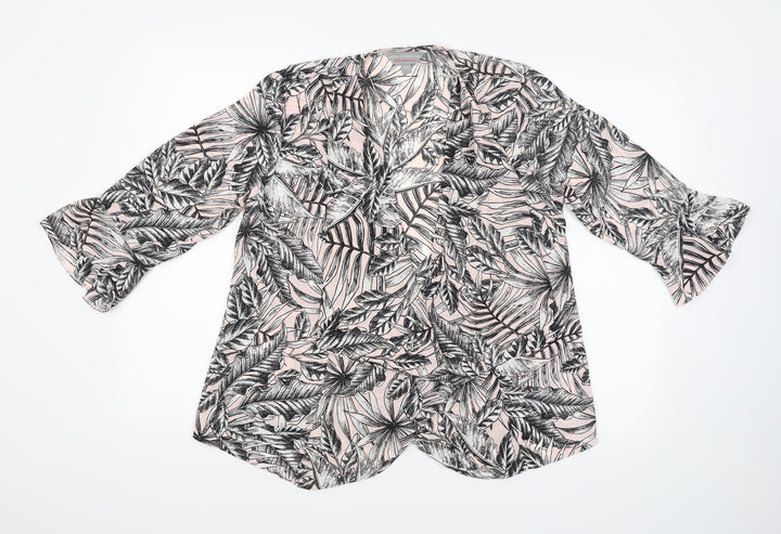 Dorothy Perkins Womens Pink Floral  Cardigan Jumper Size 10
