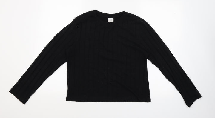 H&M Womens Black  Knit Pullover Jumper Size M