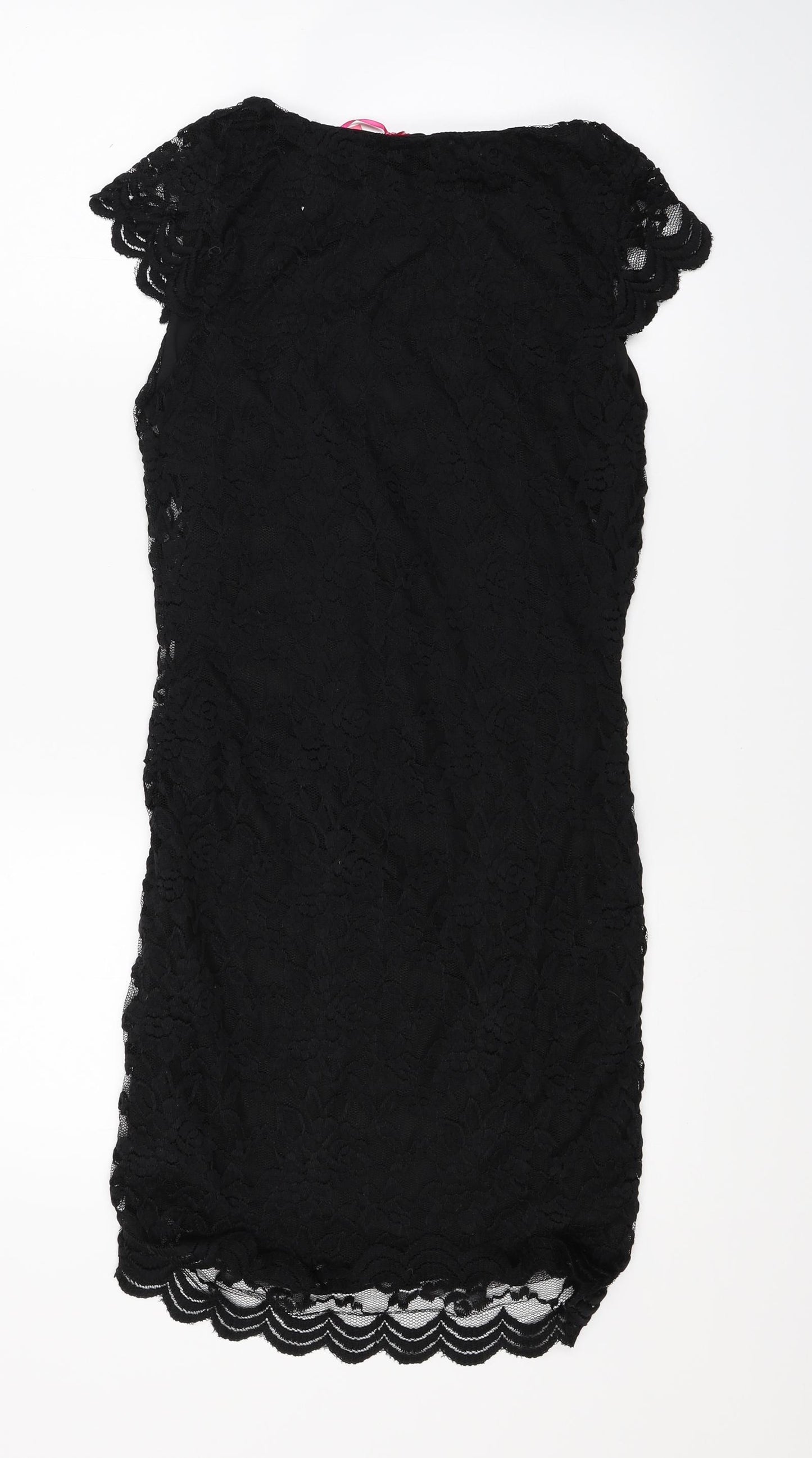 Adore Womens Black  Lace Mini  Size 10