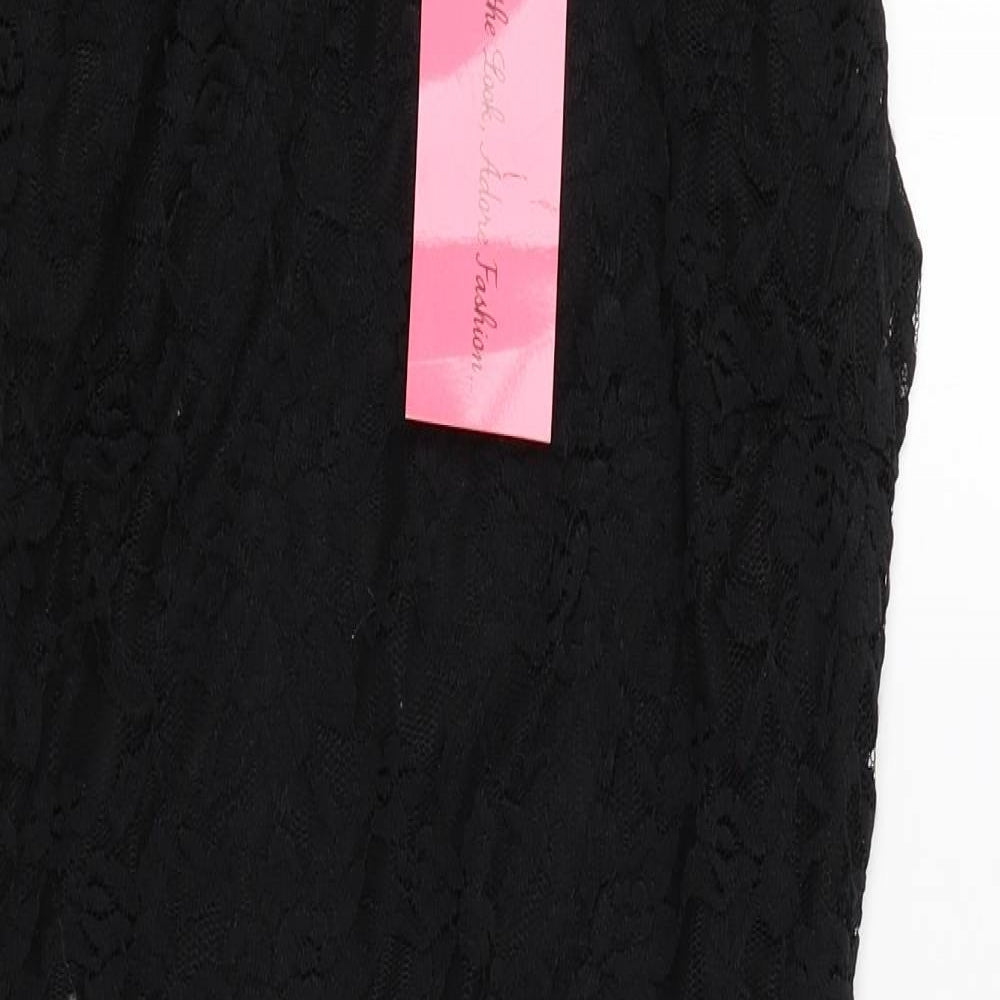 Adore Womens Black  Lace Mini  Size 10
