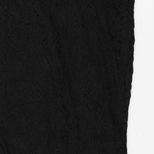 Adore Womens Black  Lace Mini  Size 10