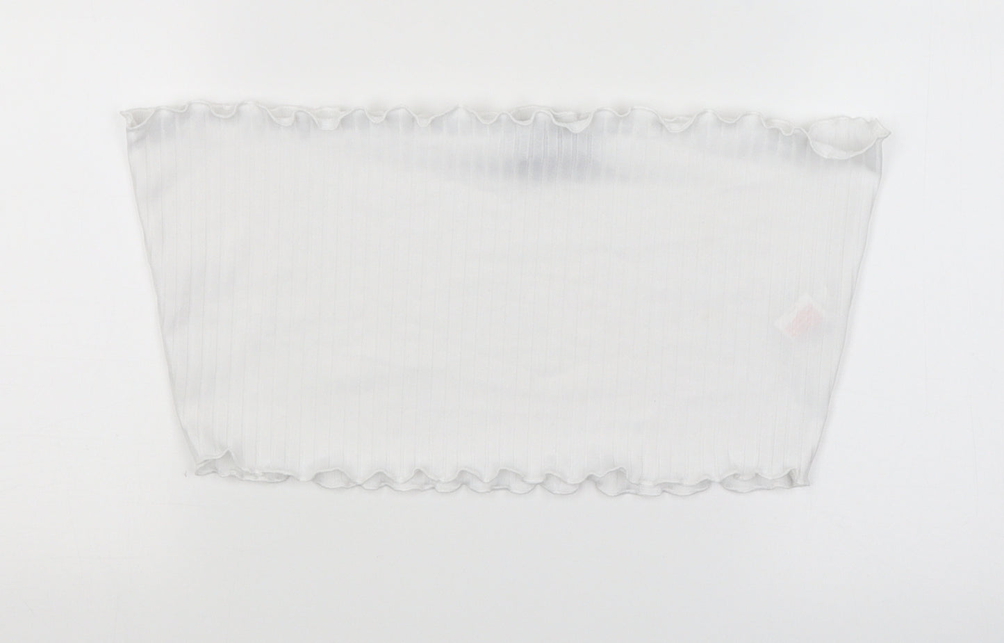 PRETTYLITTLETHING Womens White   Cropped Blouse Size 14