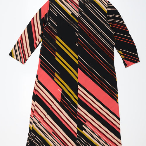 NEXT Womens Pink Striped  A-Line  Size 12  - stretch fabric