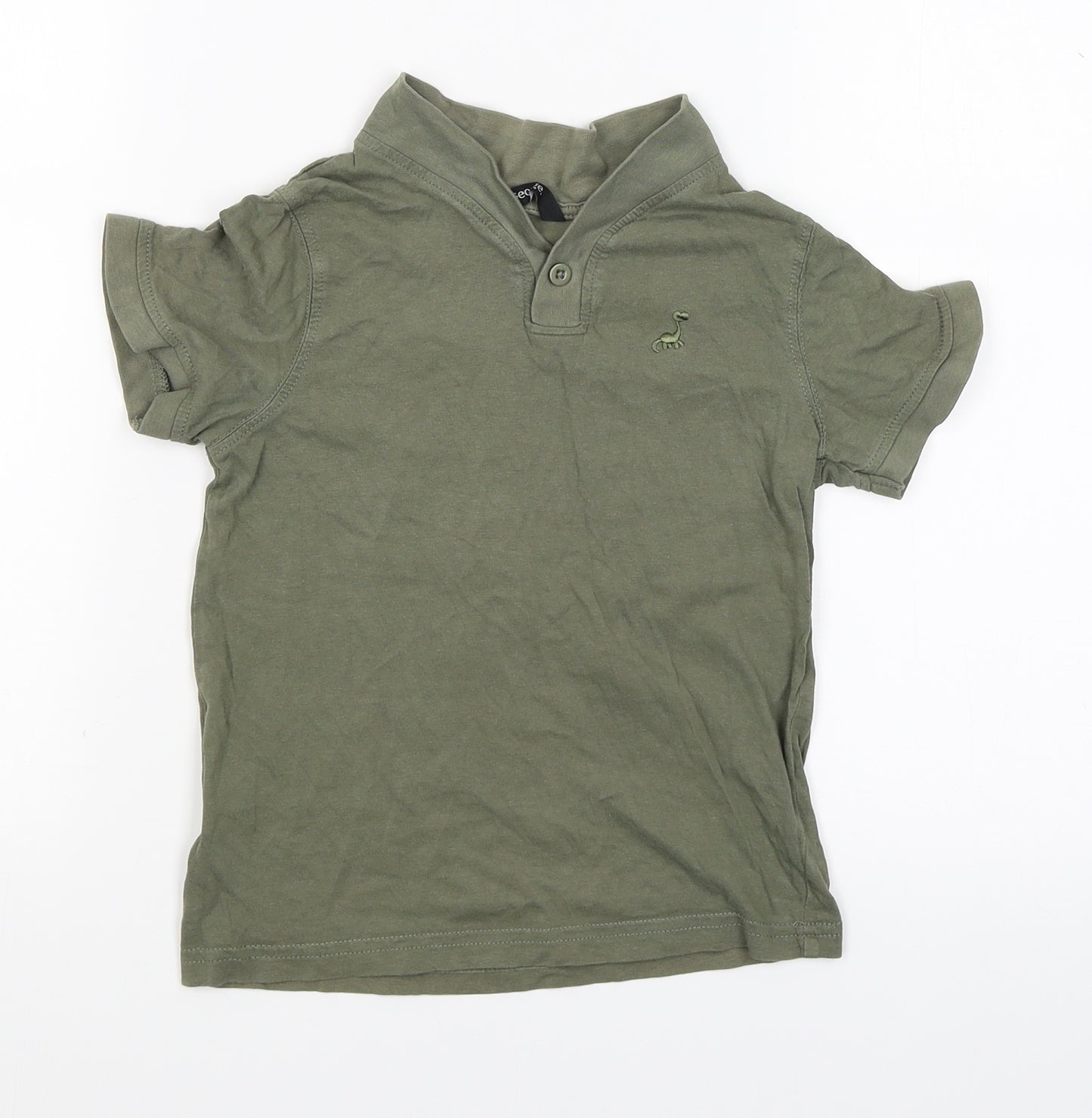 George Boys Green   Basic T-Shirt Size 3-4 Years  - DInosaur