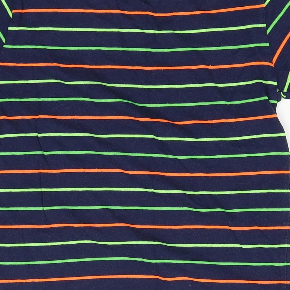 Primark Boys Blue Striped  Basic T-Shirt Size 6-7 Years
