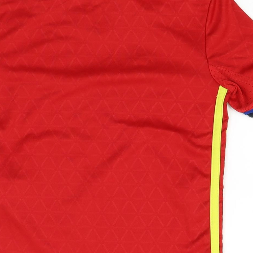 adidas Boys Red   Basic T-Shirt Size 5-6 Years  - spanish football